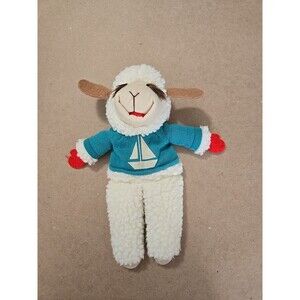 Vtg 1993 Lamb Chop Hand Puppet 11" Blue Sailboat Sweater Felt Hands Shari Lewis